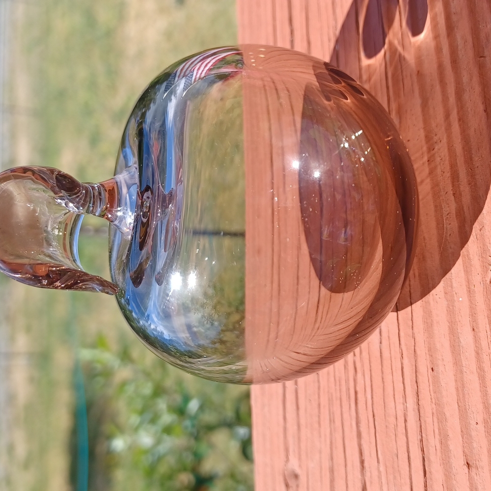 Bohemia glass apple hand-cut lead made in Czechoslovakia - Picture 5 of 5